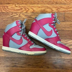 Women’s Vintage Nike Pink & Grey Wedge Sneakers